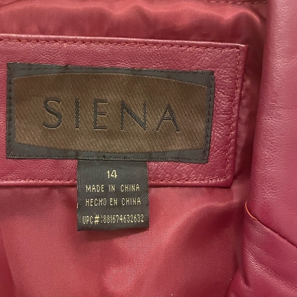 Name brand -SIENA Studio
Red Blazer/ leather jacket 
Brand new 
Medium-small - Picture 3 of 4